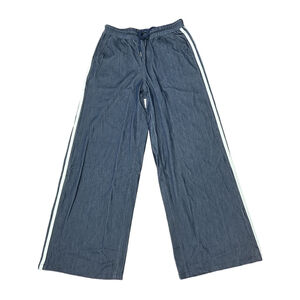 NWT Halara Low Rise Drawstring Wideleg stripe denim size medium